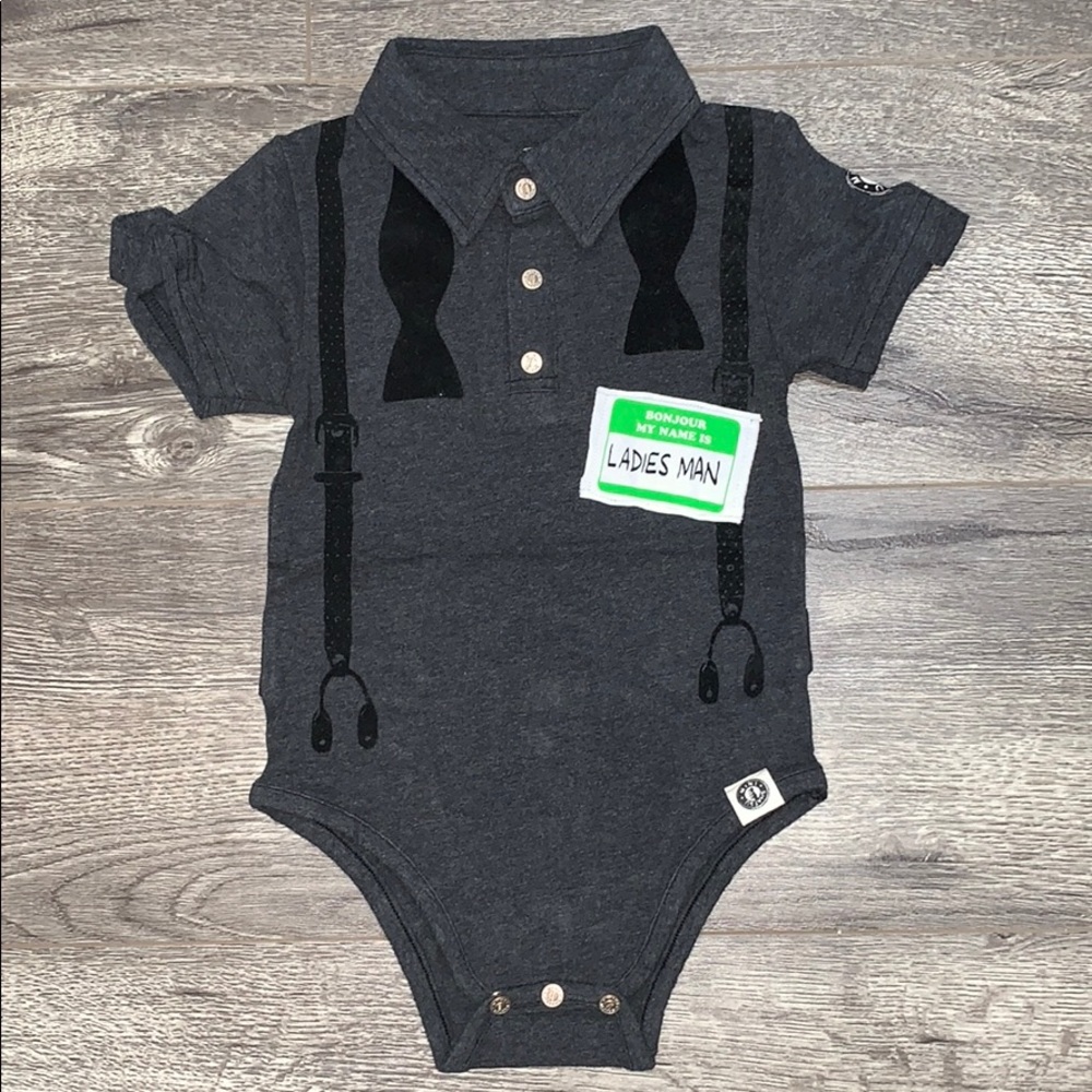 Mini Shatsu Ladies Man Polo Onesie Sz 12m